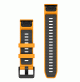 QuickFit 22 Watch Bands, Spark Orange/Graphite Silicone - 010-13392-01 - Garmin